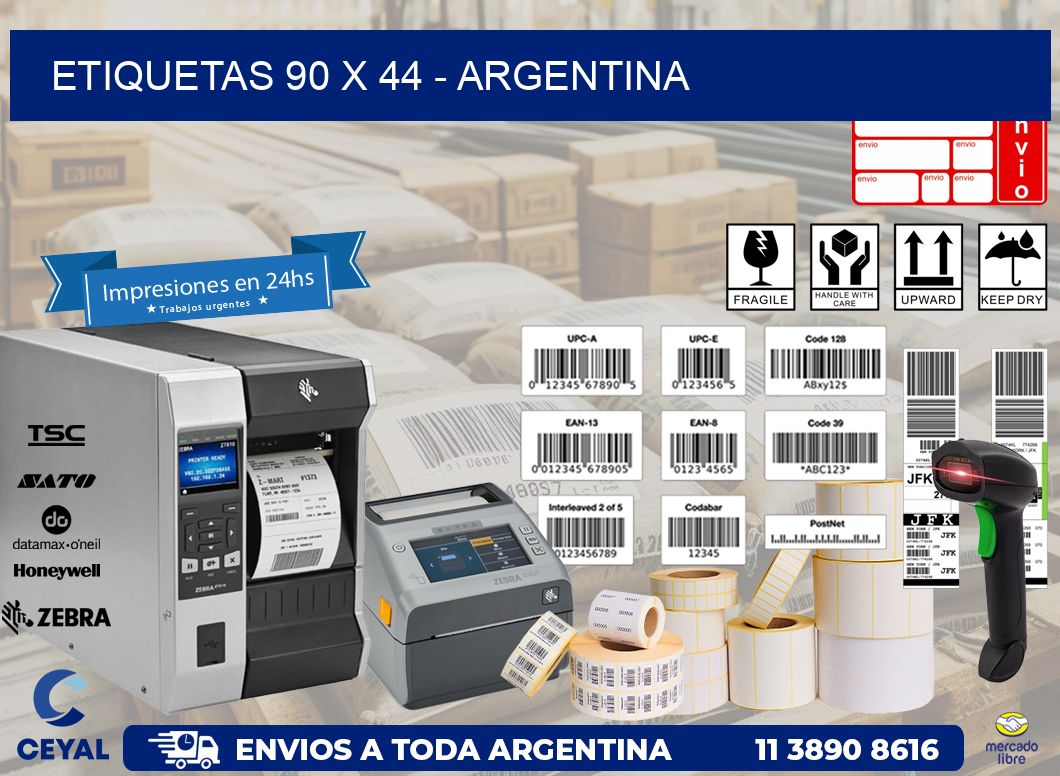 ETIQUETAS 90 x 44 - ARGENTINA