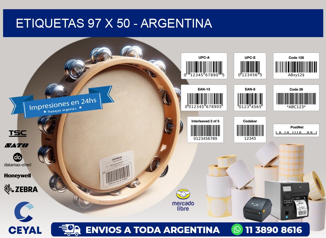 ETIQUETAS 97 x 50 - ARGENTINA