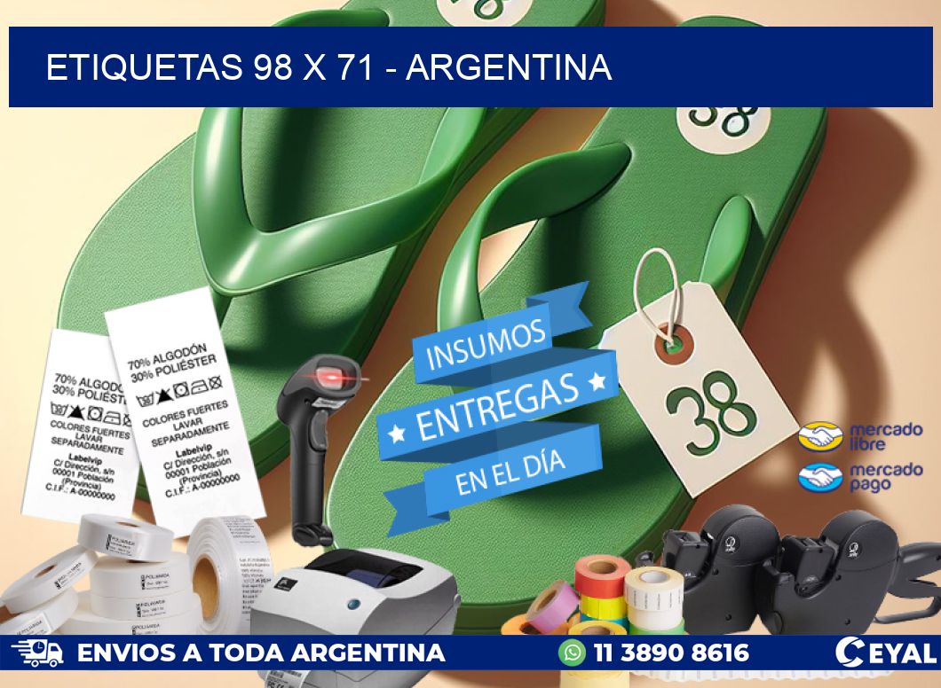 ETIQUETAS 98 x 71 - ARGENTINA