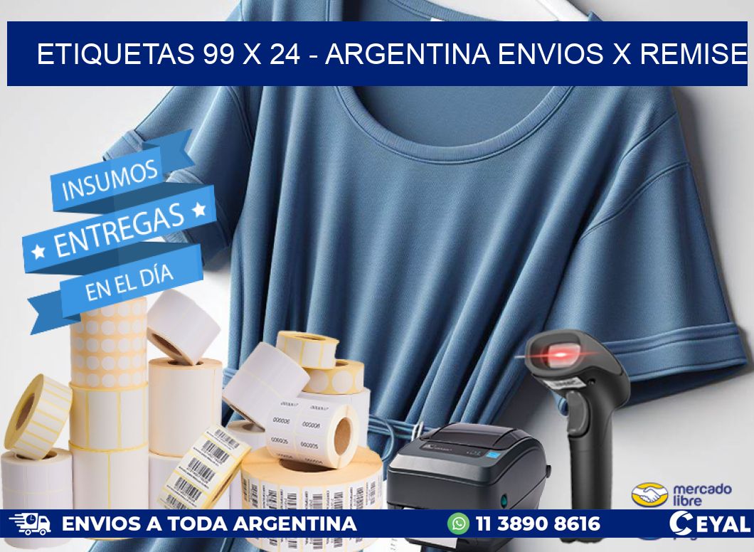 ETIQUETAS 99 x 24 - ARGENTINA ENVIOS X REMISE