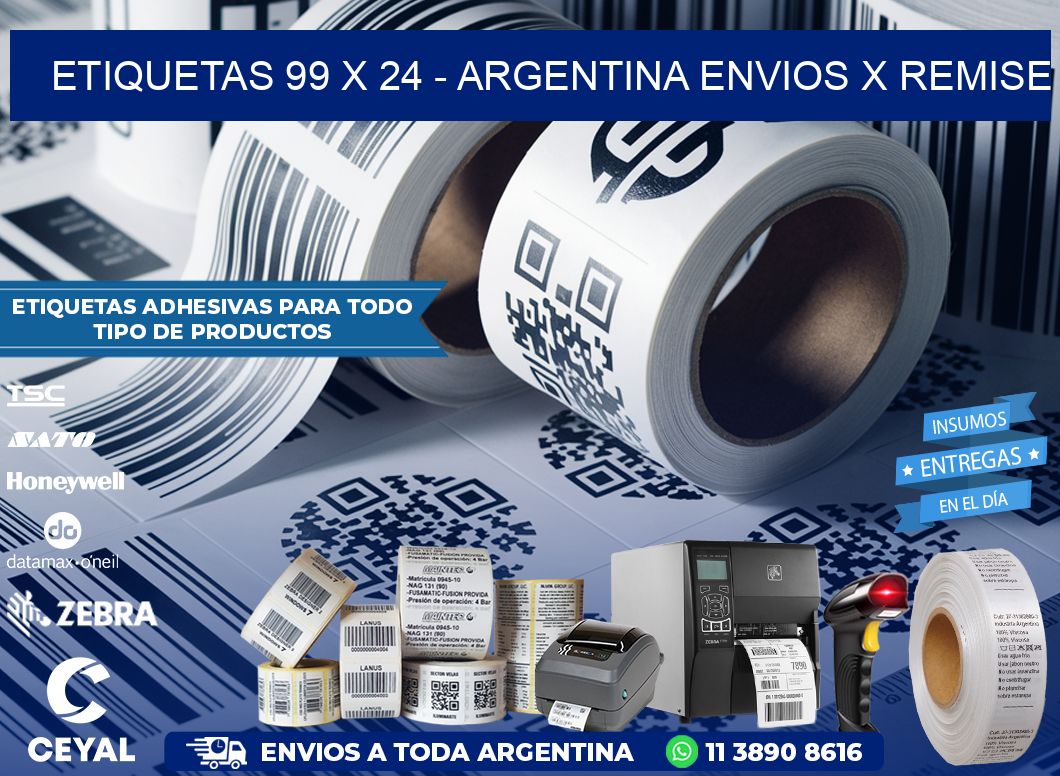 ETIQUETAS 99 x 24 - ARGENTINA ENVIOS X REMISE