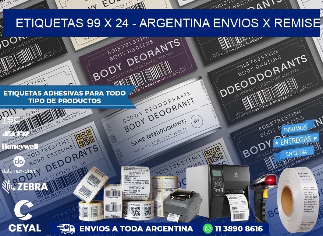 ETIQUETAS 99 x 24 – ARGENTINA ENVIOS X REMISE