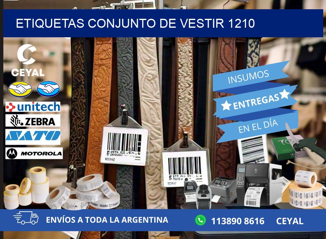 ETIQUETAS CONJUNTO DE VESTIR 1210