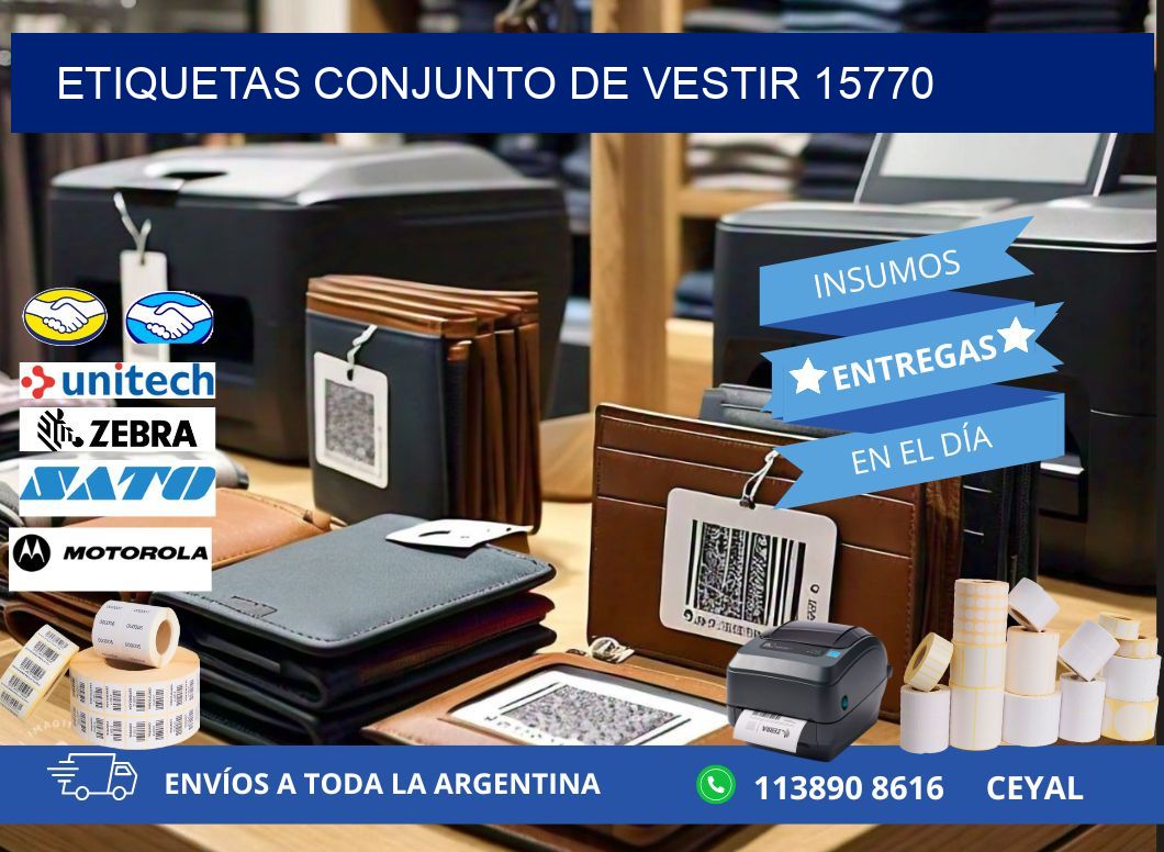 ETIQUETAS CONJUNTO DE VESTIR 15770