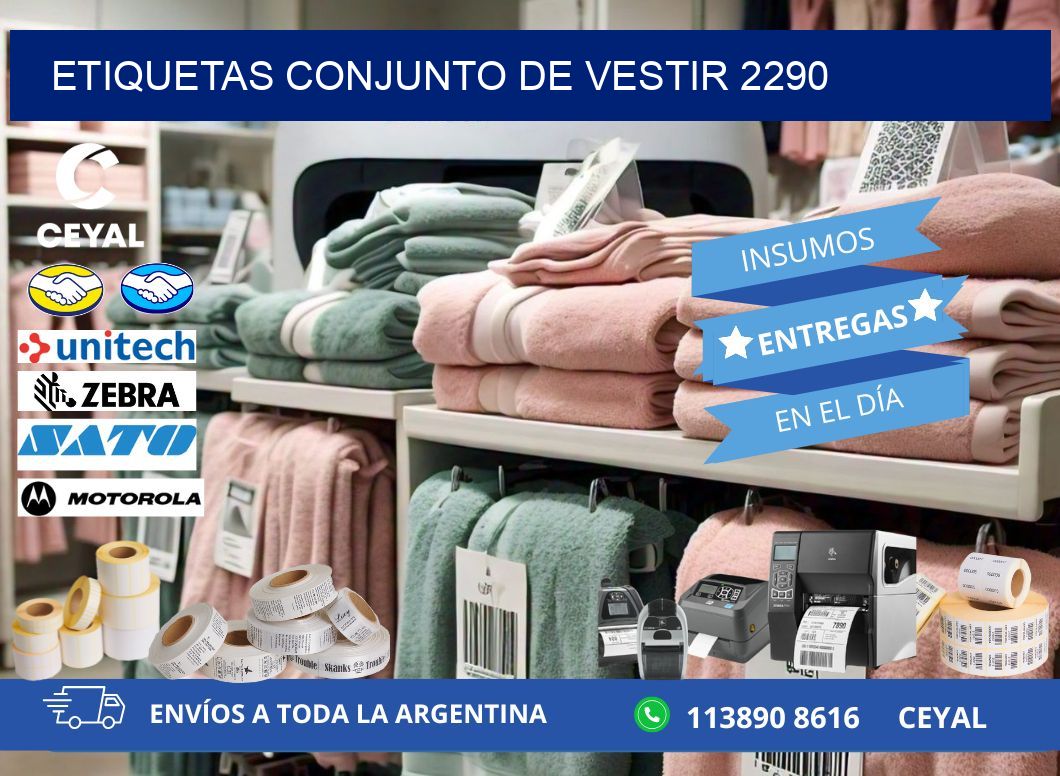 ETIQUETAS CONJUNTO DE VESTIR 2290