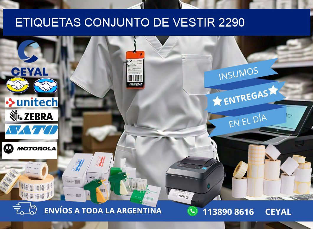 ETIQUETAS CONJUNTO DE VESTIR 2290