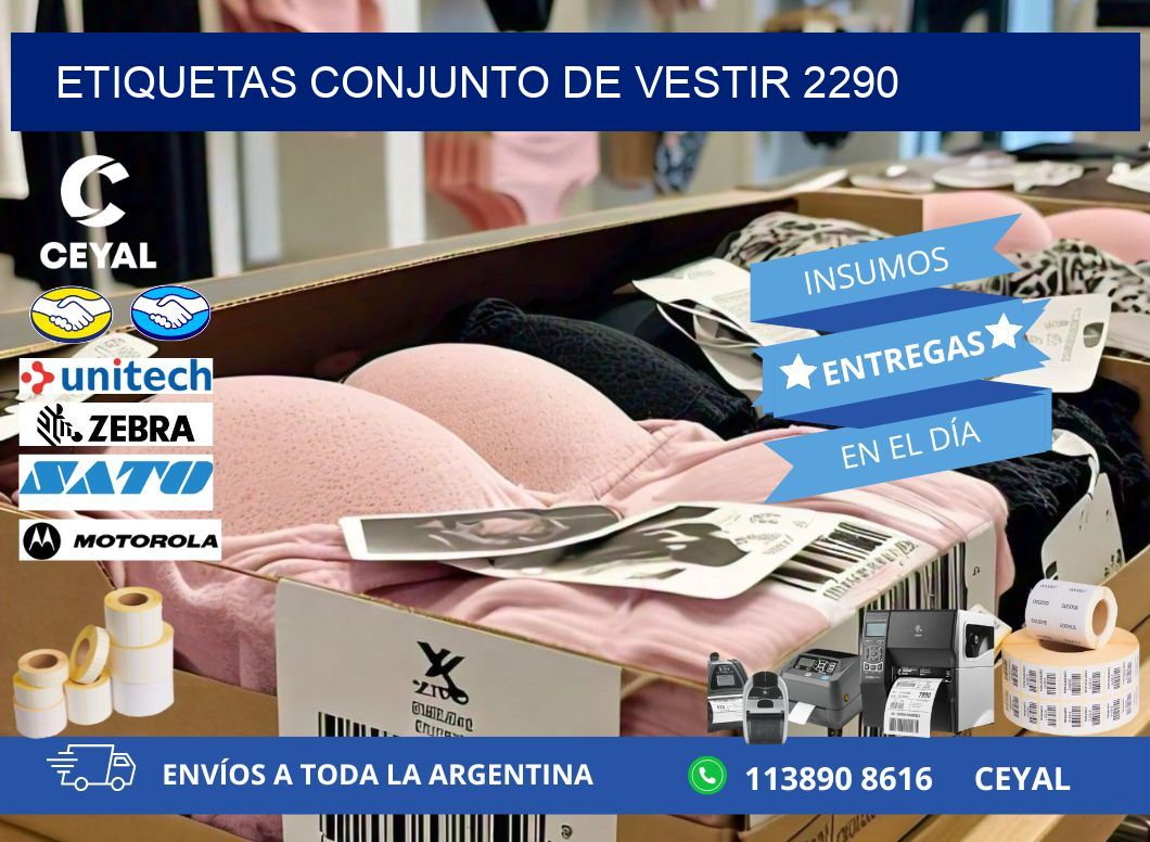 ETIQUETAS CONJUNTO DE VESTIR 2290