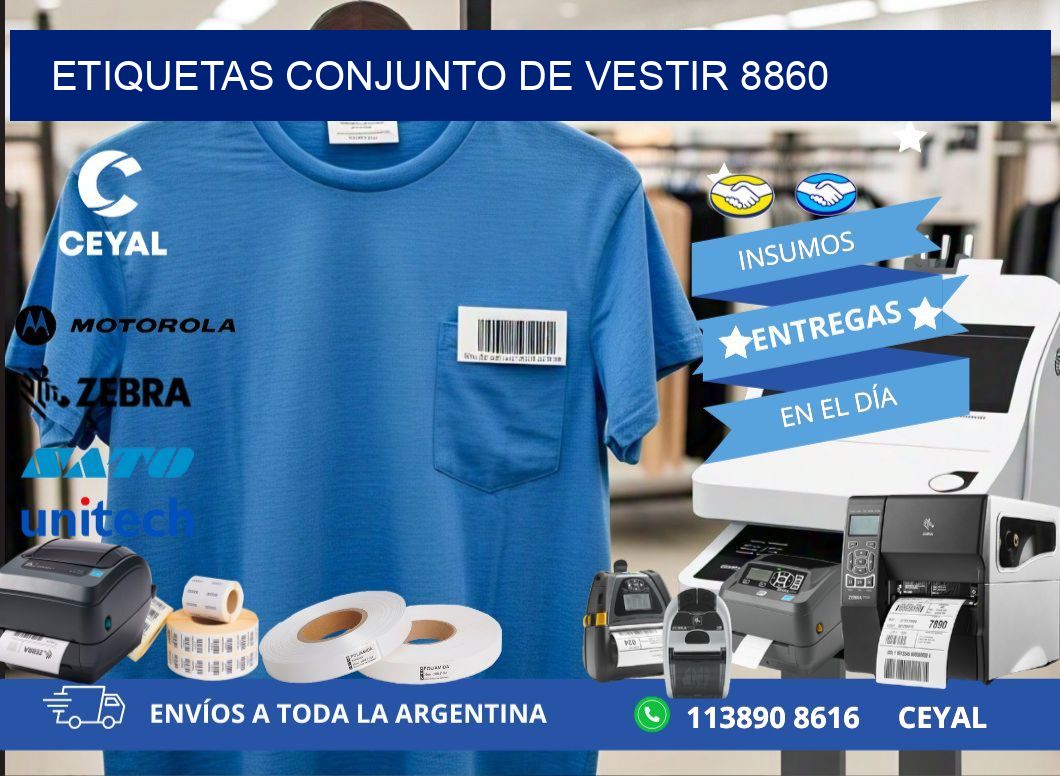 ETIQUETAS CONJUNTO DE VESTIR 8860