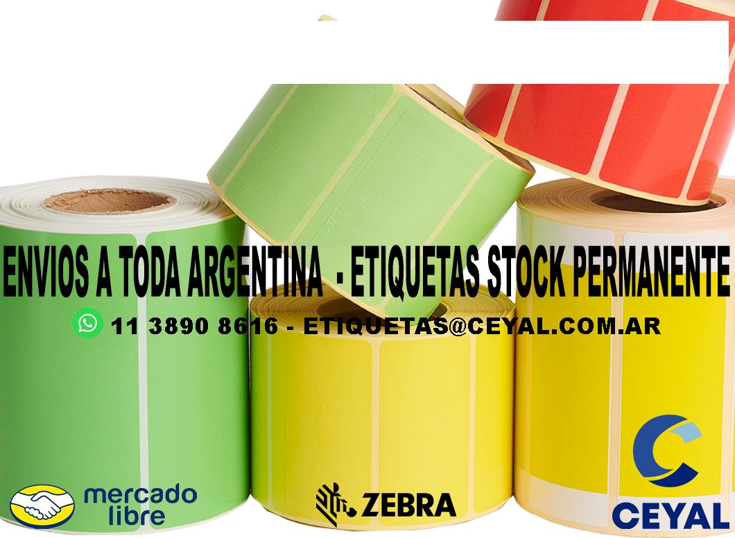 ETIQUETAS MERCADOLIBRE  20 x 85 - ARGENTINA