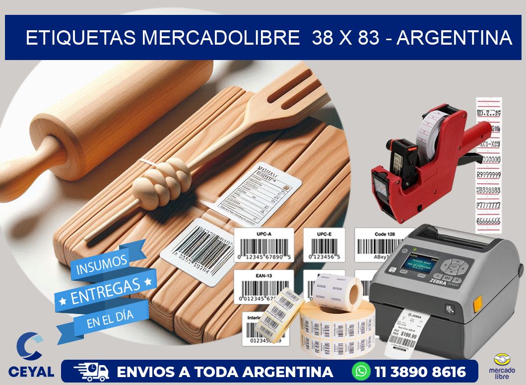 ETIQUETAS MERCADOLIBRE  38 x 83 – ARGENTINA