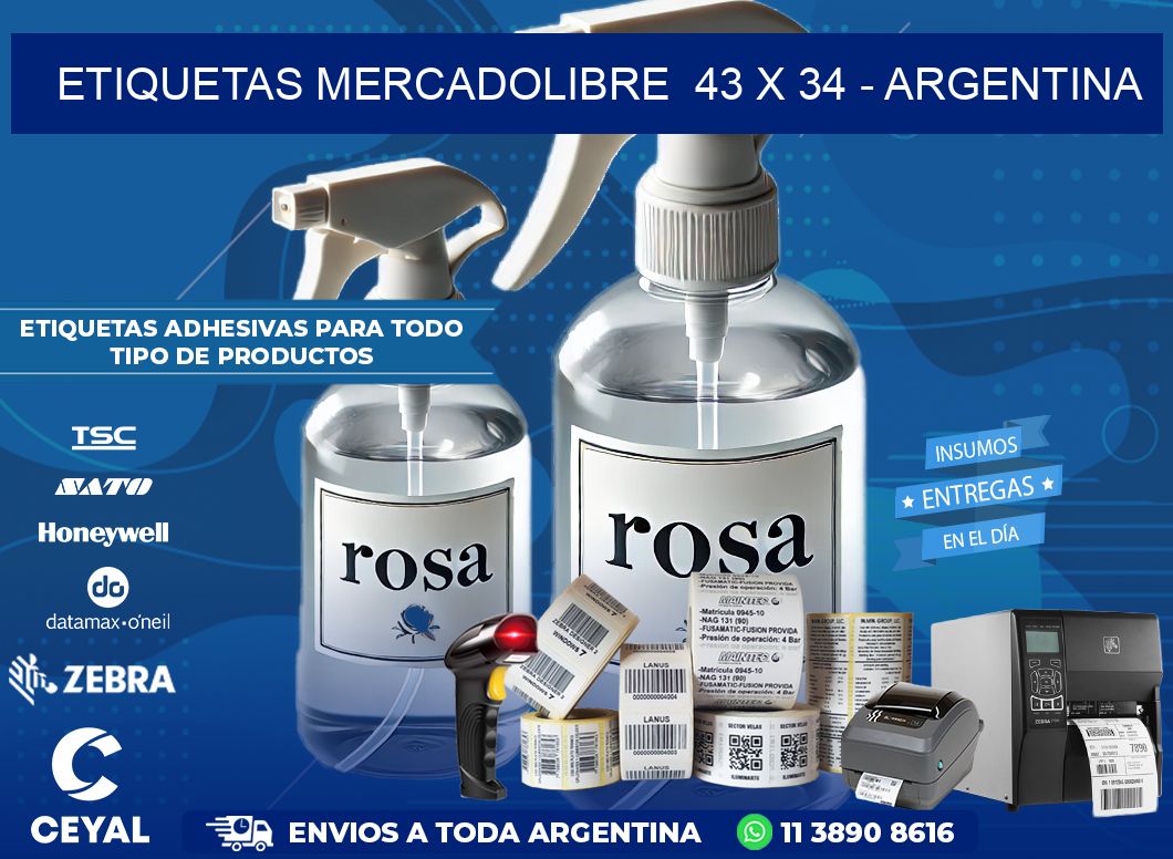 ETIQUETAS MERCADOLIBRE  43 x 34 – ARGENTINA