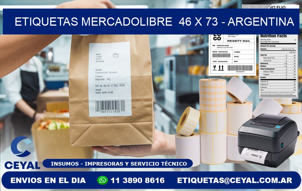 ETIQUETAS MERCADOLIBRE  46 x 73 - ARGENTINA