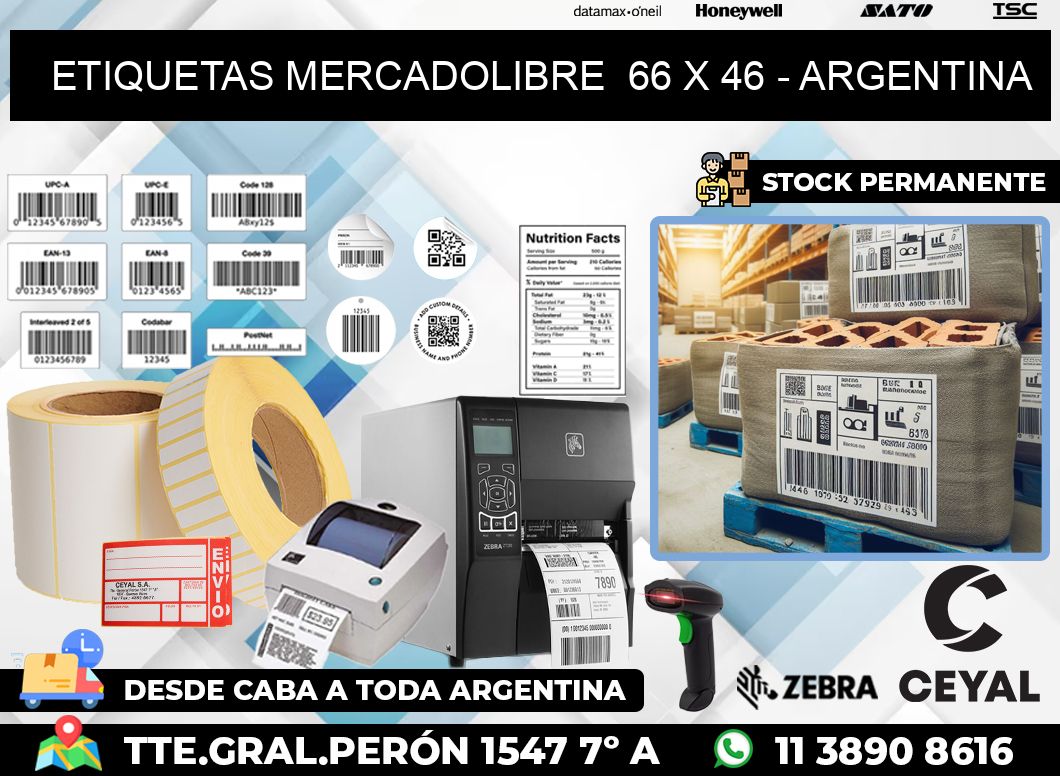 ETIQUETAS MERCADOLIBRE  66 x 46 – ARGENTINA