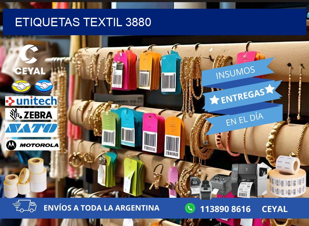 ETIQUETAS TEXTIL 3880