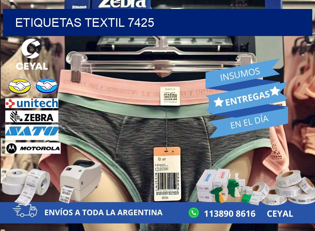 ETIQUETAS TEXTIL 7425