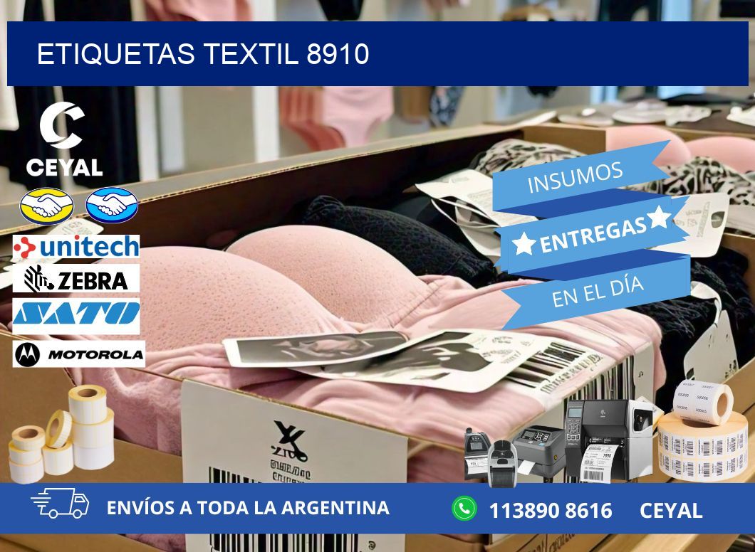 ETIQUETAS TEXTIL 8910