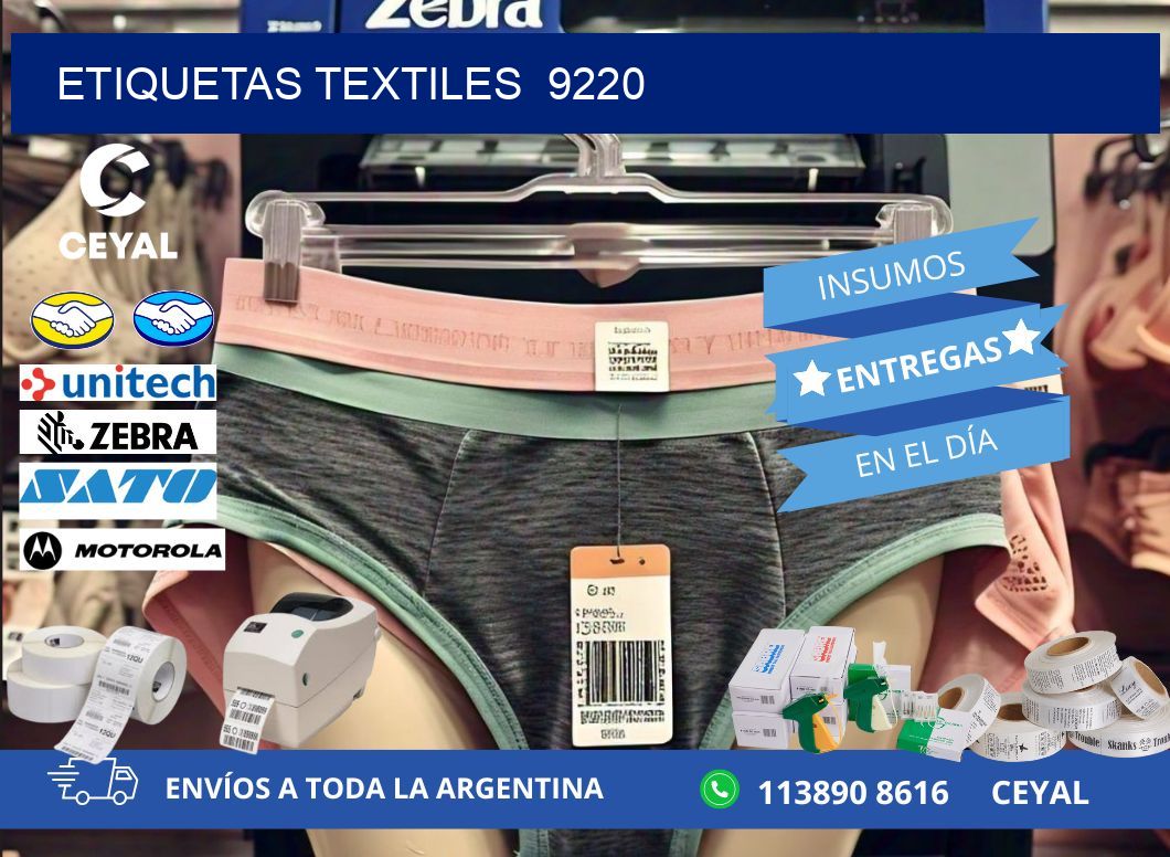 ETIQUETAS TEXTILES  9220