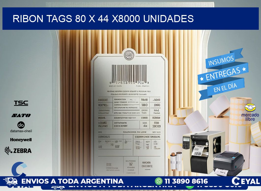 RIBON TAGS 80 x 44 X8000 UNIDADES