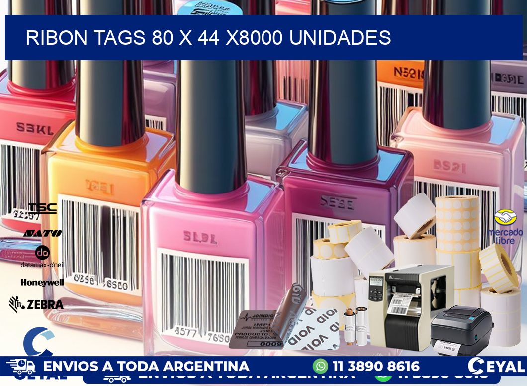 RIBON TAGS 80 x 44 X8000 UNIDADES