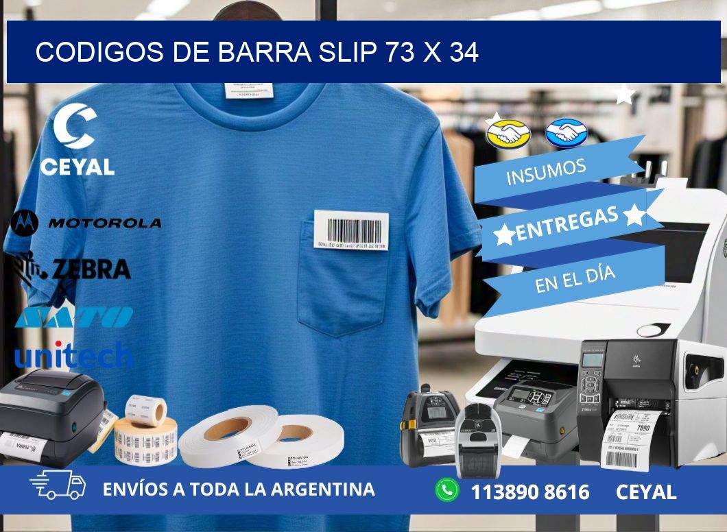 CODIGOS DE BARRA SLIP 73 x 34