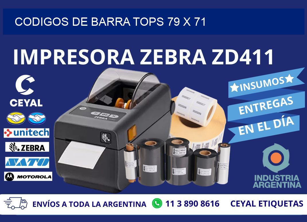 CODIGOS DE BARRA TOPS 79 x 71