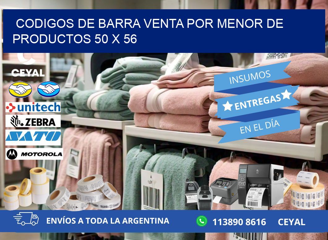 CODIGOS DE BARRA VENTA POR MENOR DE PRODUCTOS 50 x 56