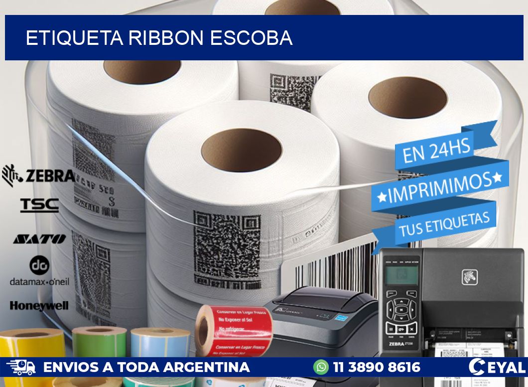 ETIQUETA RIBBON ESCOBA