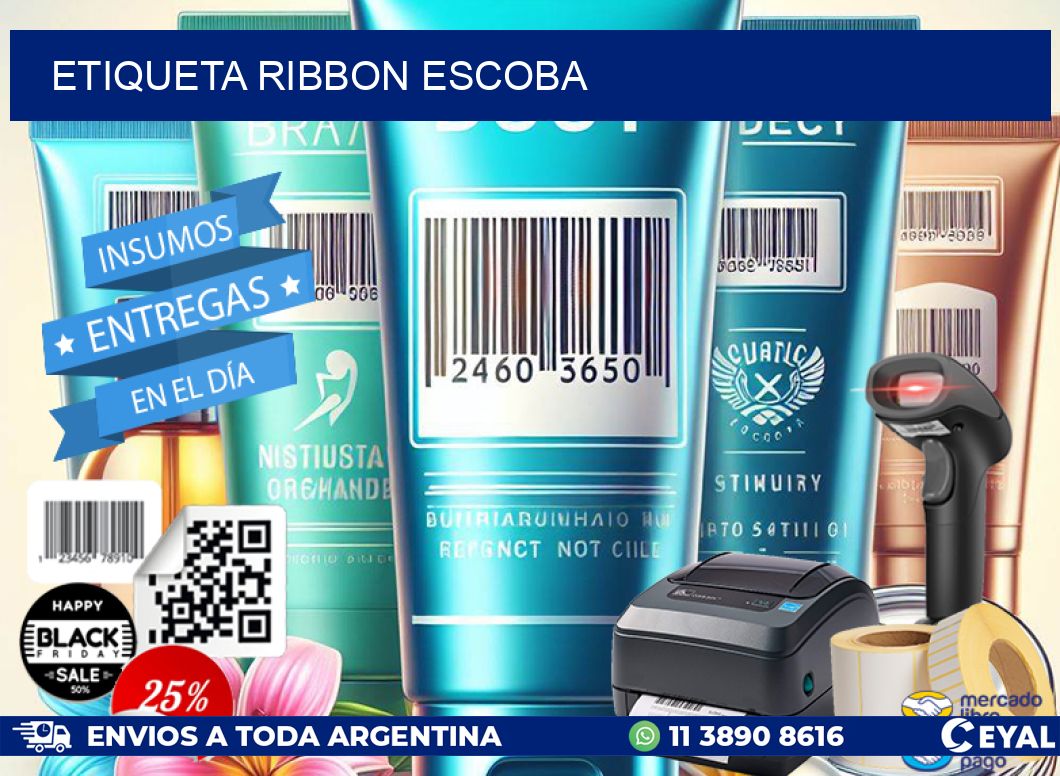 ETIQUETA RIBBON ESCOBA