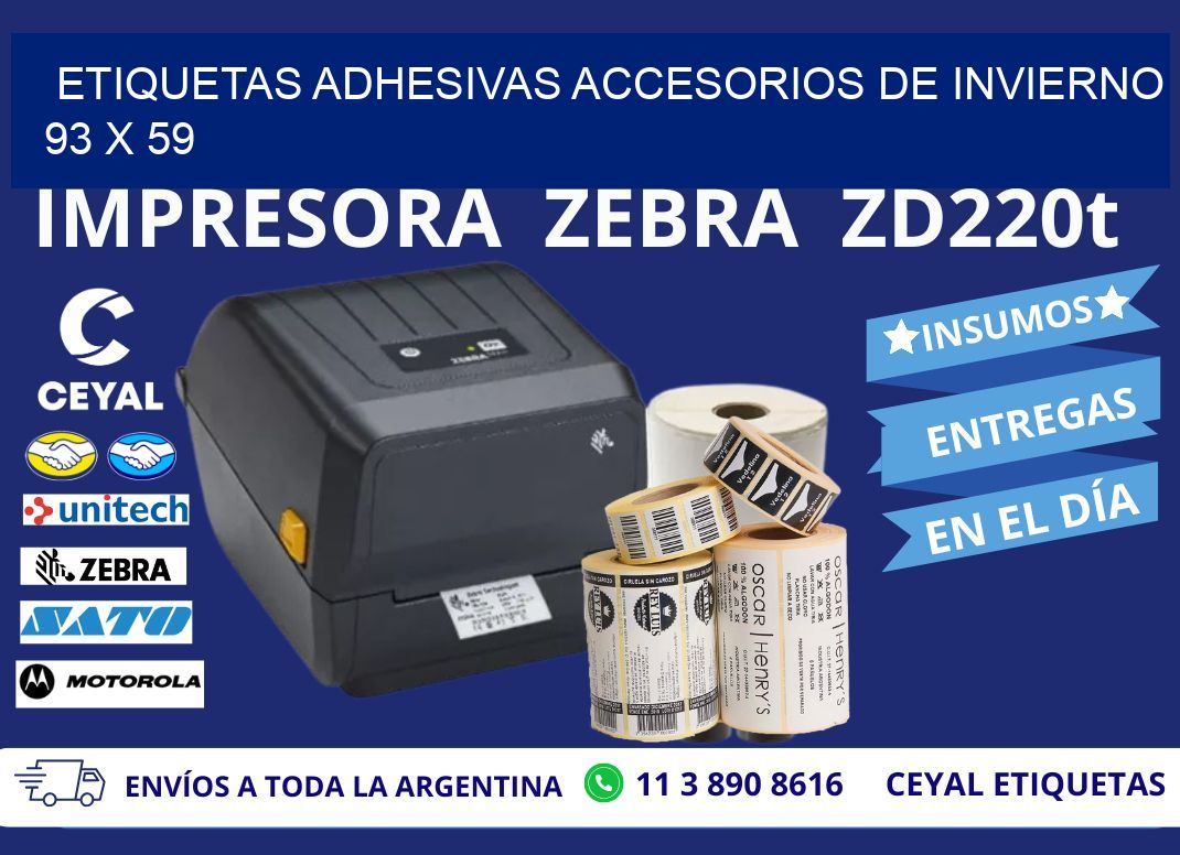 ETIQUETAS ADHESIVAS ACCESORIOS DE INVIERNO 93 x 59