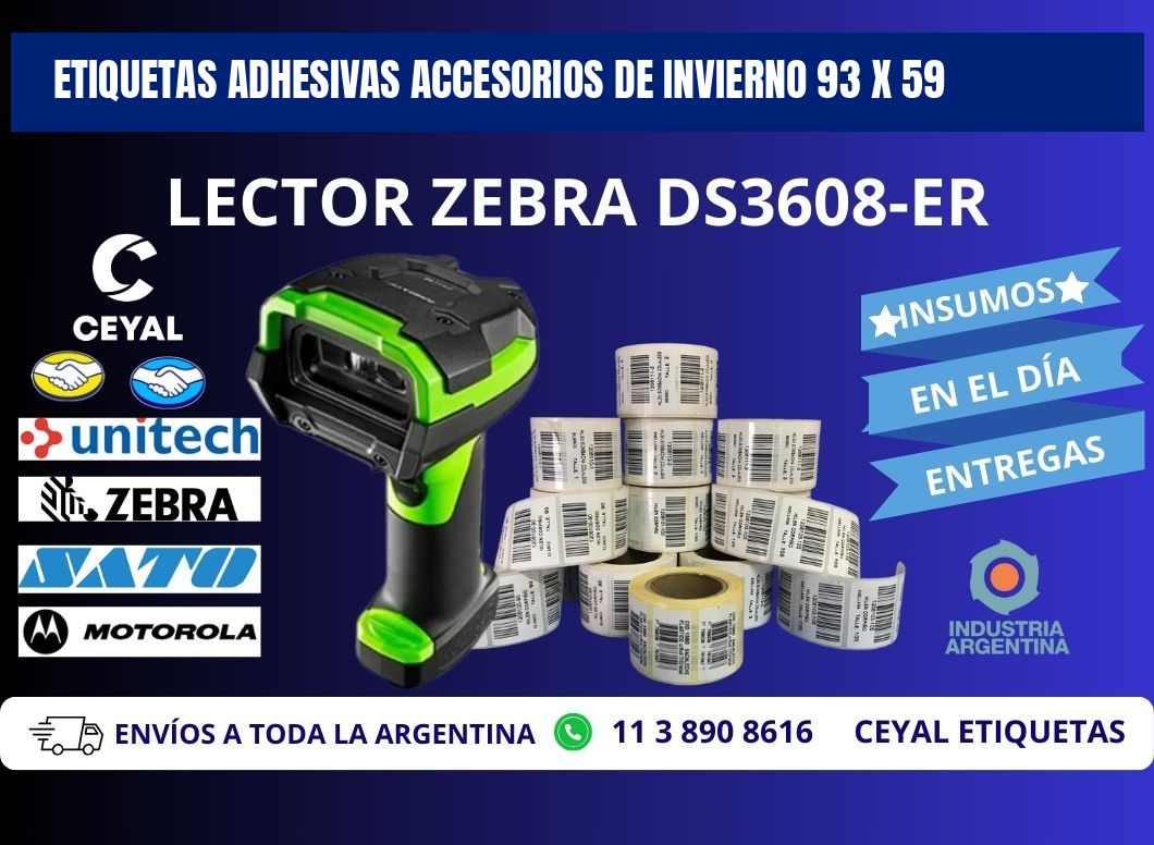 ETIQUETAS ADHESIVAS ACCESORIOS DE INVIERNO 93 x 59
