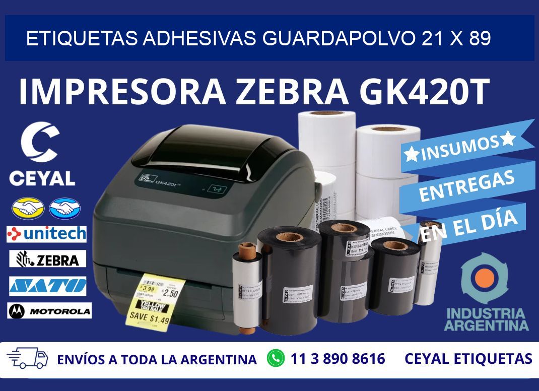 ETIQUETAS ADHESIVAS GUARDAPOLVO 21 x 89