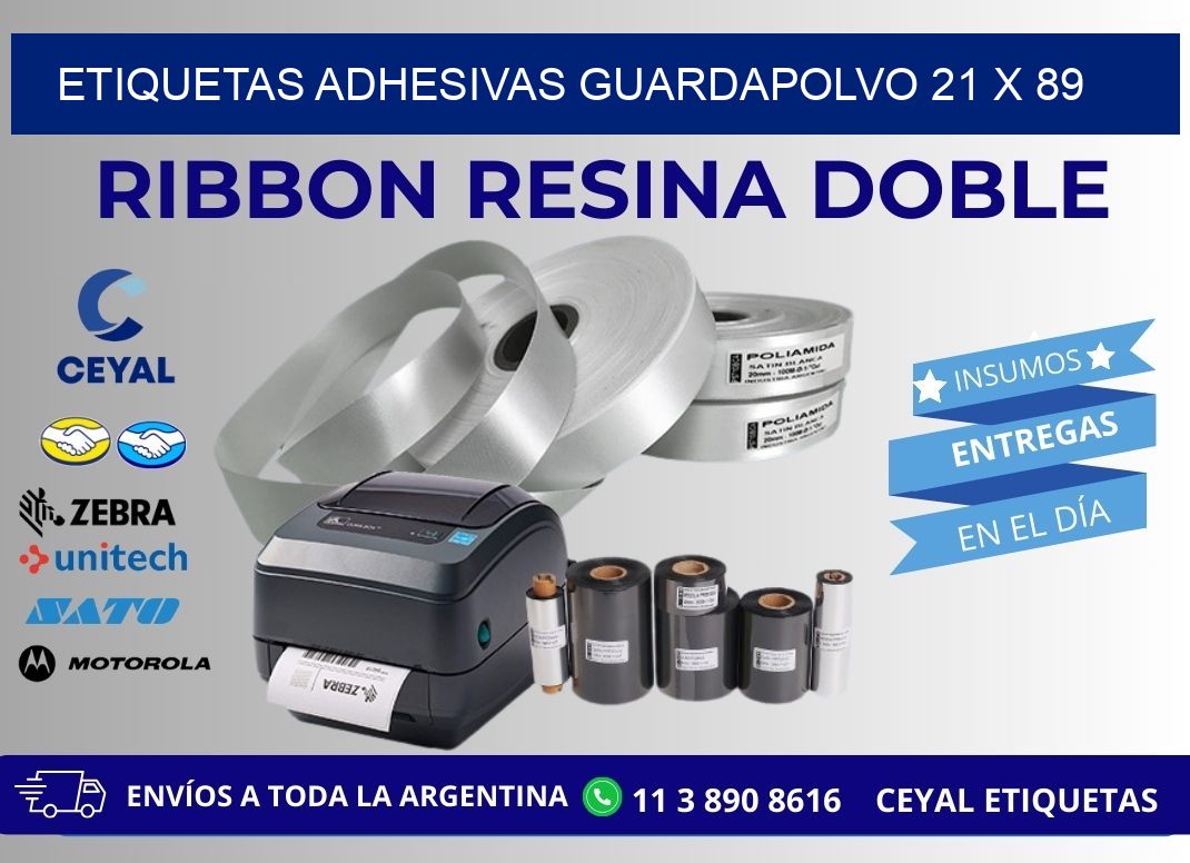 ETIQUETAS ADHESIVAS GUARDAPOLVO 21 x 89