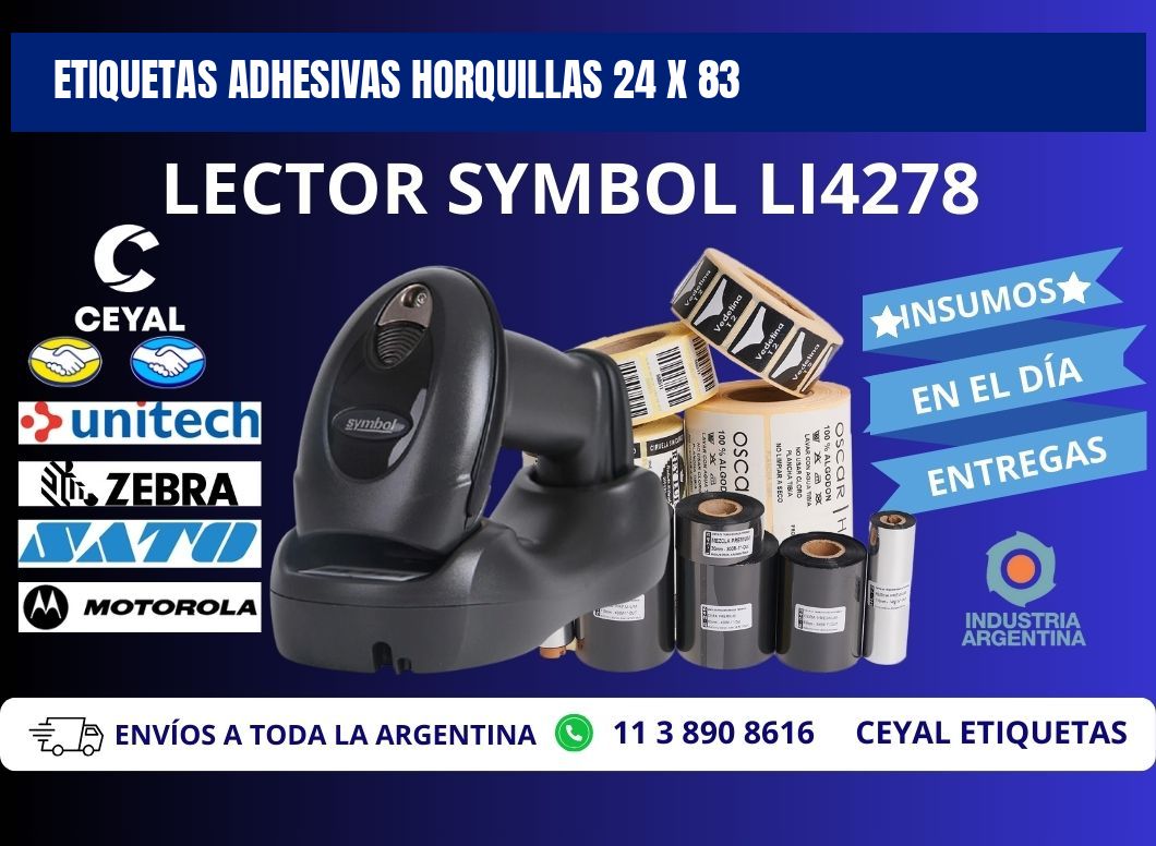 ETIQUETAS ADHESIVAS HORQUILLAS 24 x 83