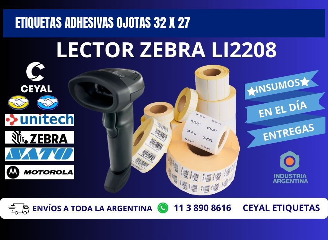ETIQUETAS ADHESIVAS OJOTAS 32 x 27