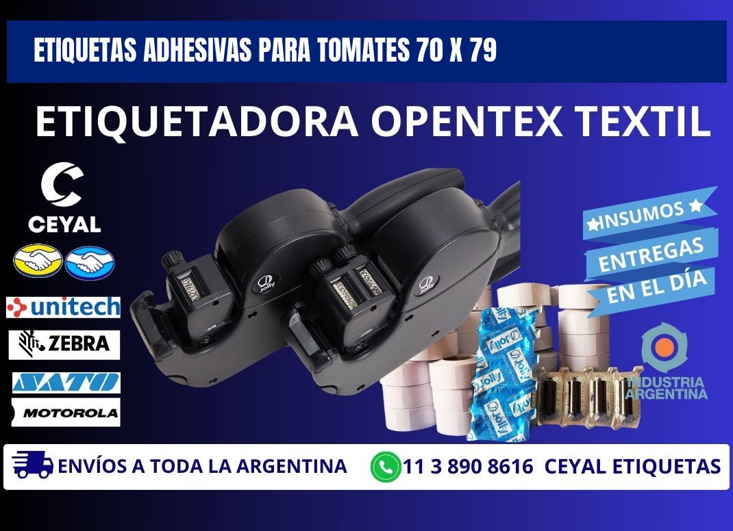 ETIQUETAS ADHESIVAS PARA TOMATES 70 x 79