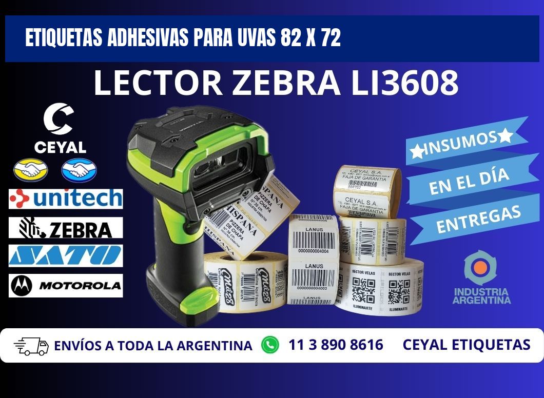 ETIQUETAS ADHESIVAS PARA UVAS 82 x 72
