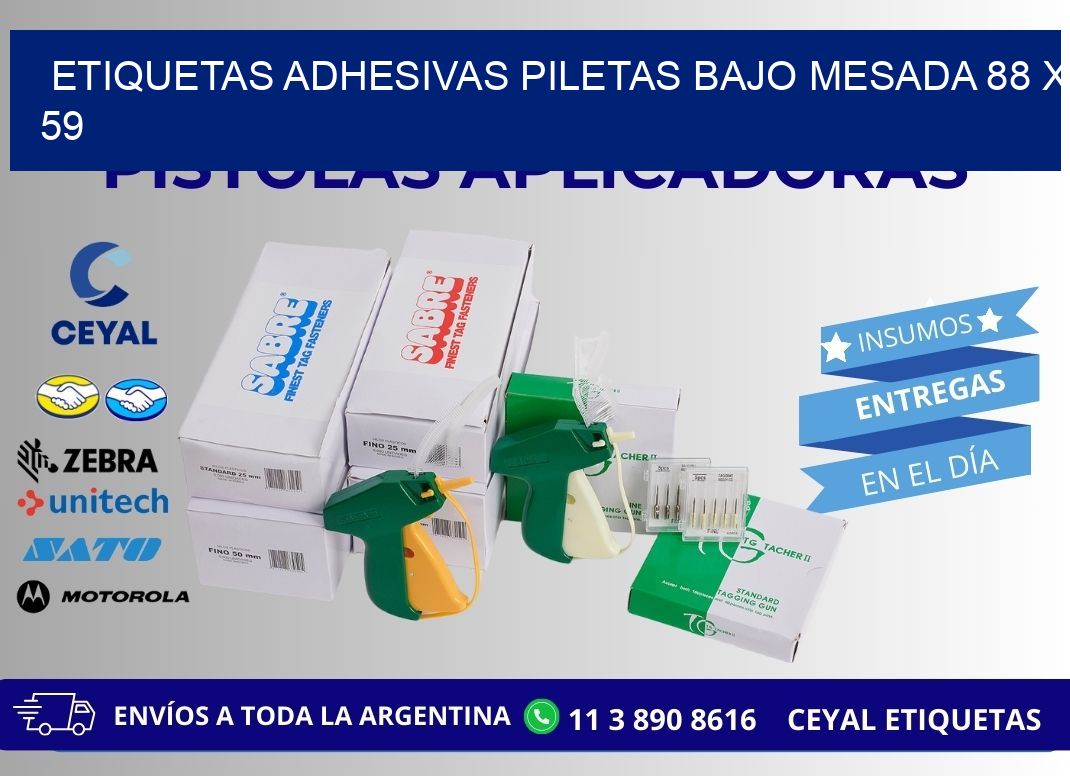 ETIQUETAS ADHESIVAS PILETAS BAJO MESADA 88 x 59