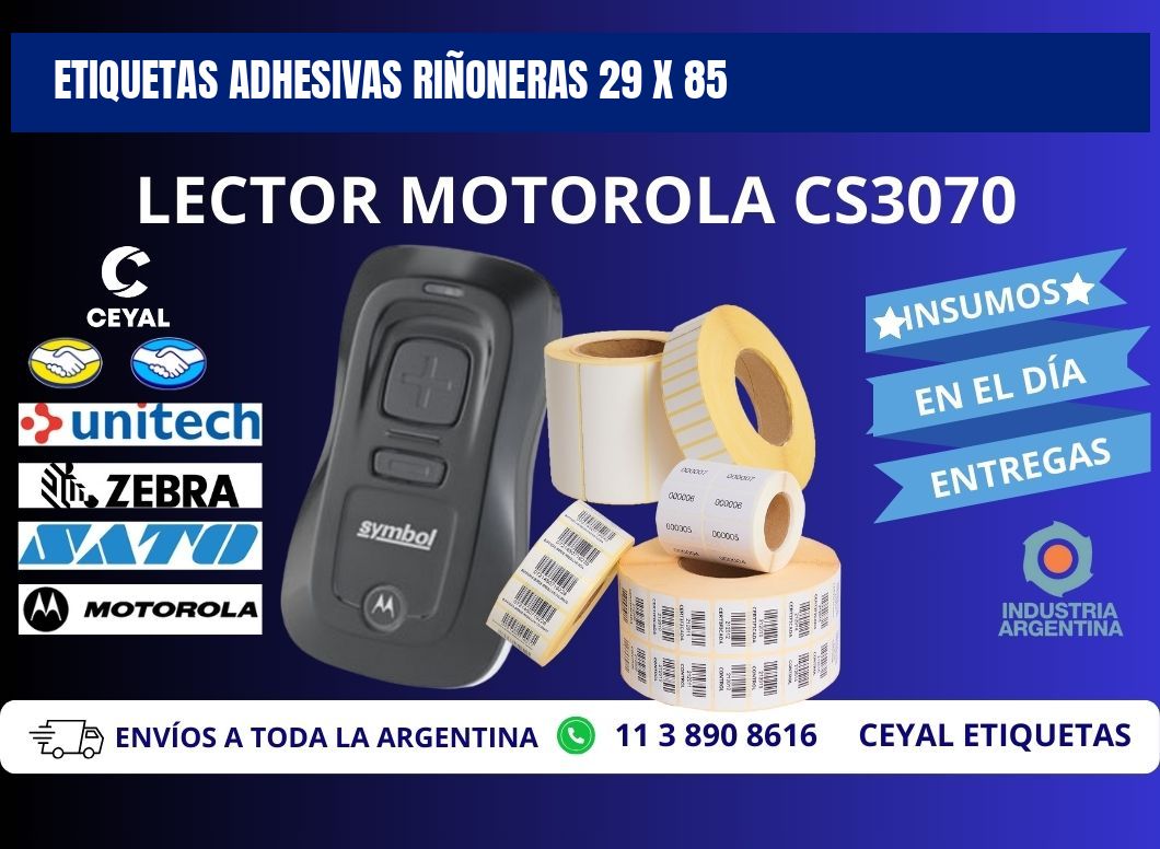 ETIQUETAS ADHESIVAS RIÑONERAS 29 x 85