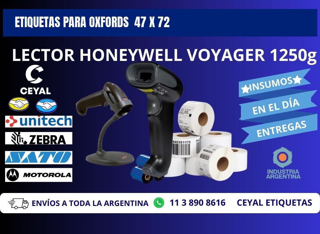 ETIQUETAS PARA OXFORDS  47 x 72