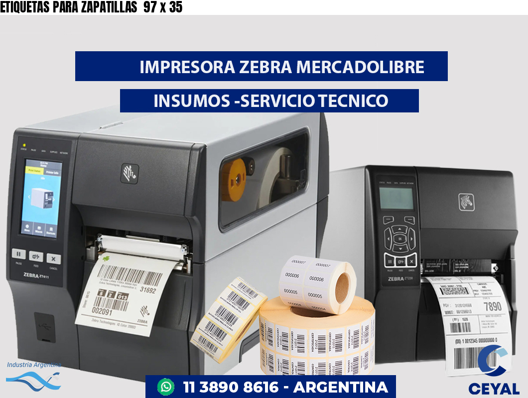 ETIQUETAS PARA ZAPATILLAS  97 x 35