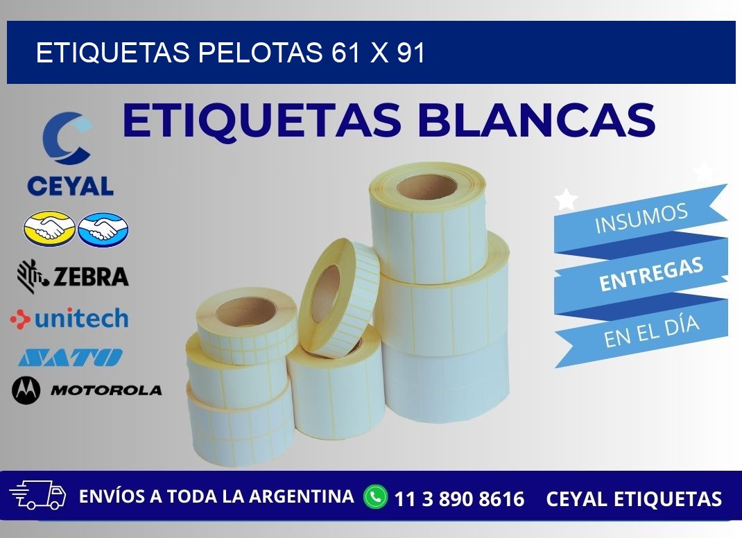 ETIQUETAS PELOTAS 61 x 91