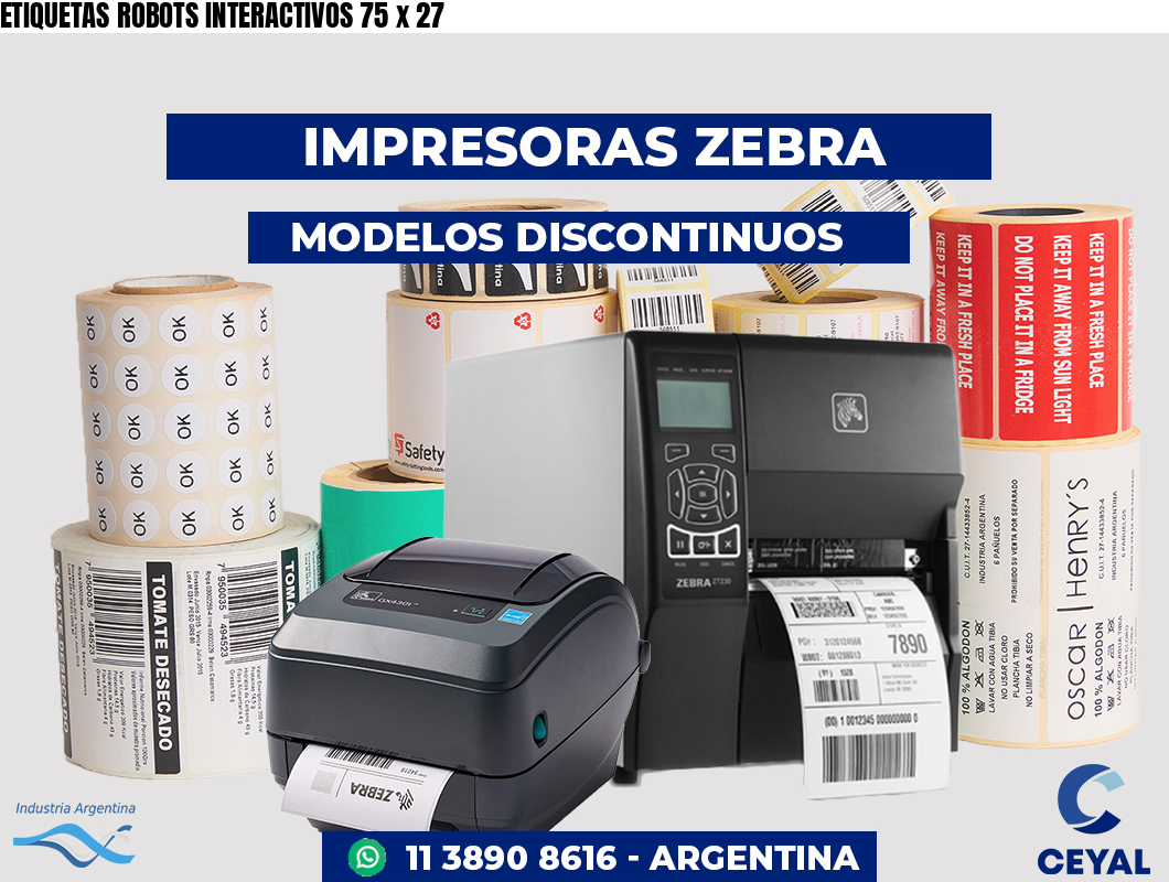 ETIQUETAS ROBOTS INTERACTIVOS 75 x 27