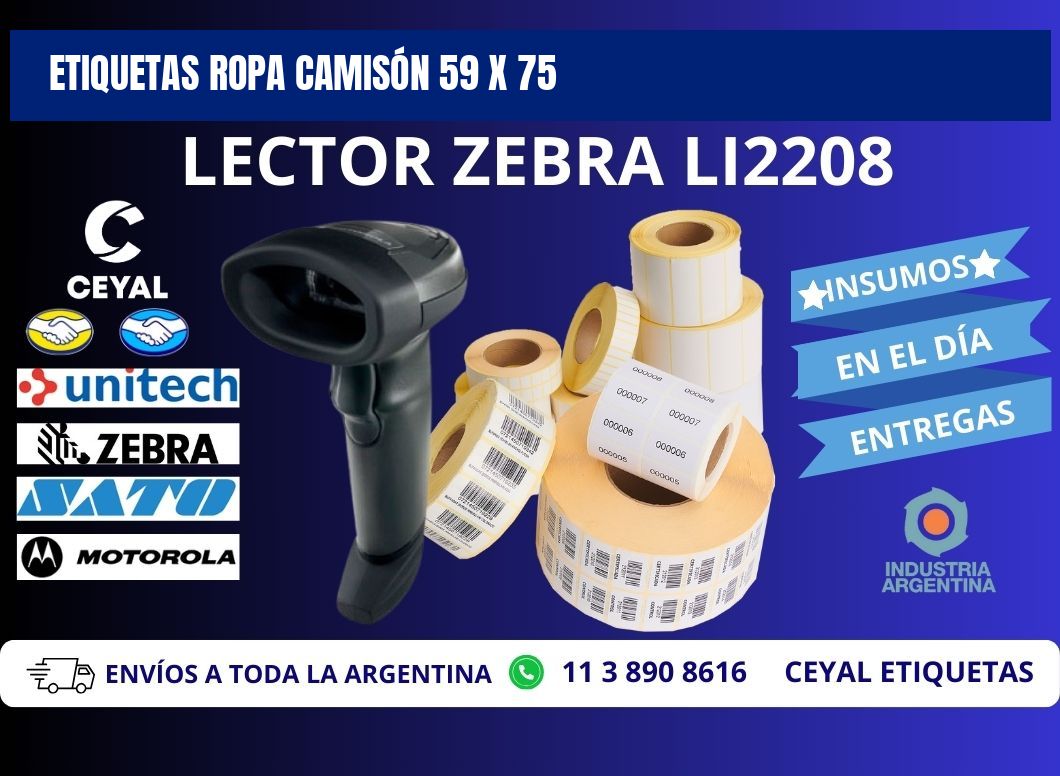 ETIQUETAS ROPA CAMISÓN 59 x 75