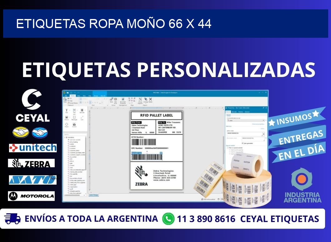 ETIQUETAS ROPA MOÑO 66 x 44
