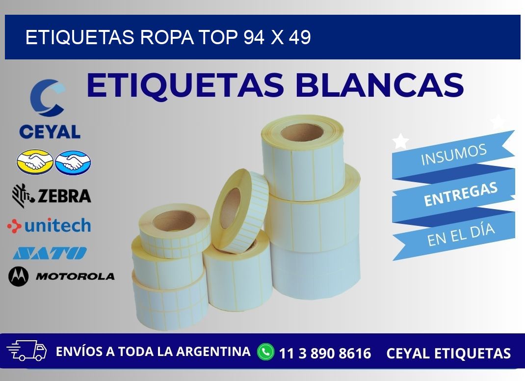 ETIQUETAS ROPA TOP 94 x 49