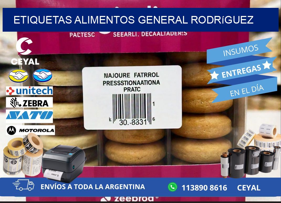 Etiquetas alimentos General Rodríguez