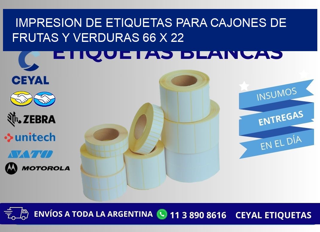 IMPRESION DE ETIQUETAS PARA CAJONES DE FRUTAS Y VERDURAS 66 x 22