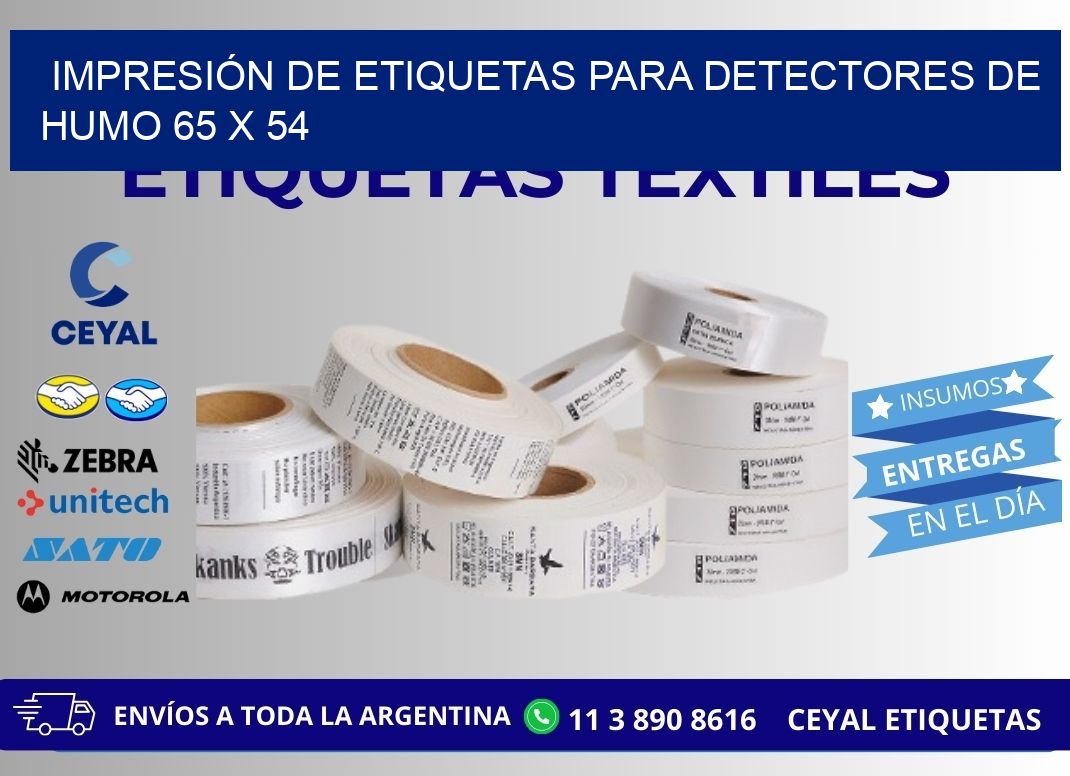 IMPRESIÓN DE ETIQUETAS PARA DETECTORES DE HUMO 65 x 54