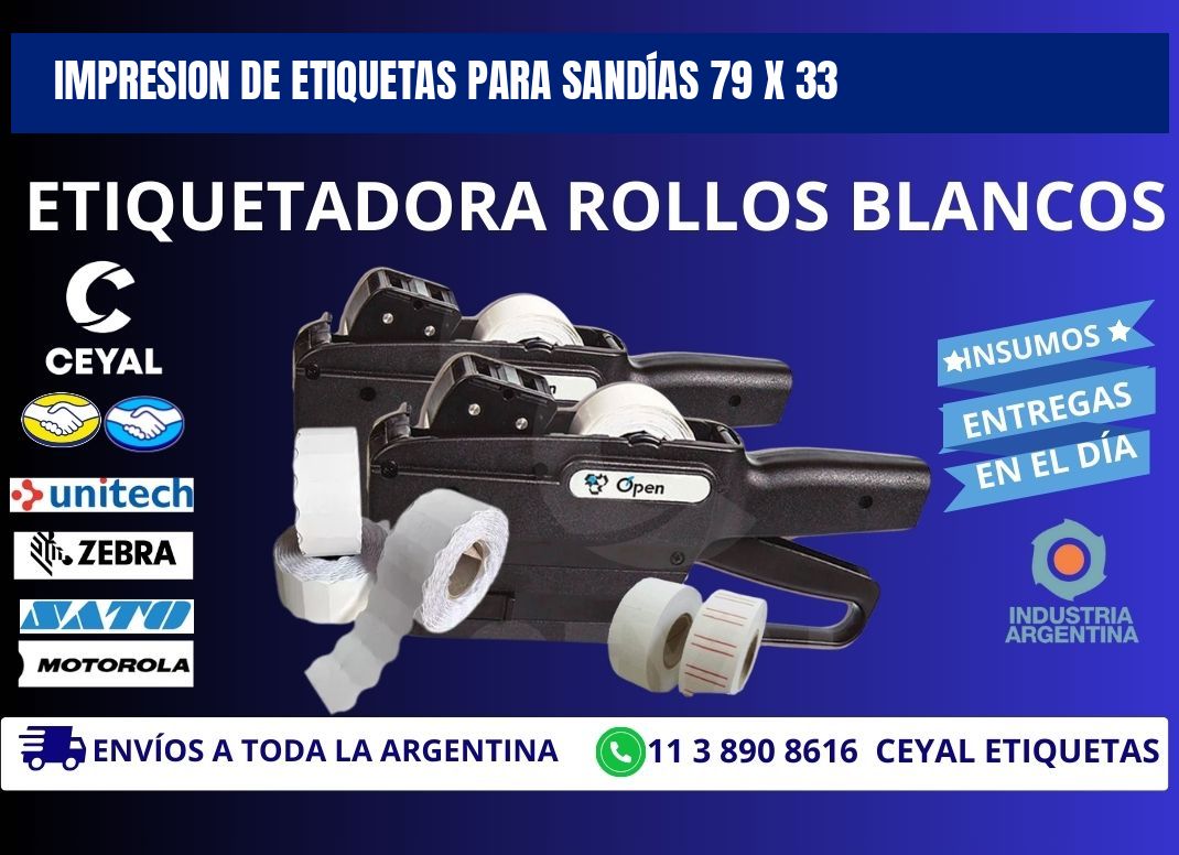 IMPRESION DE ETIQUETAS PARA SANDÍAS 79 x 33