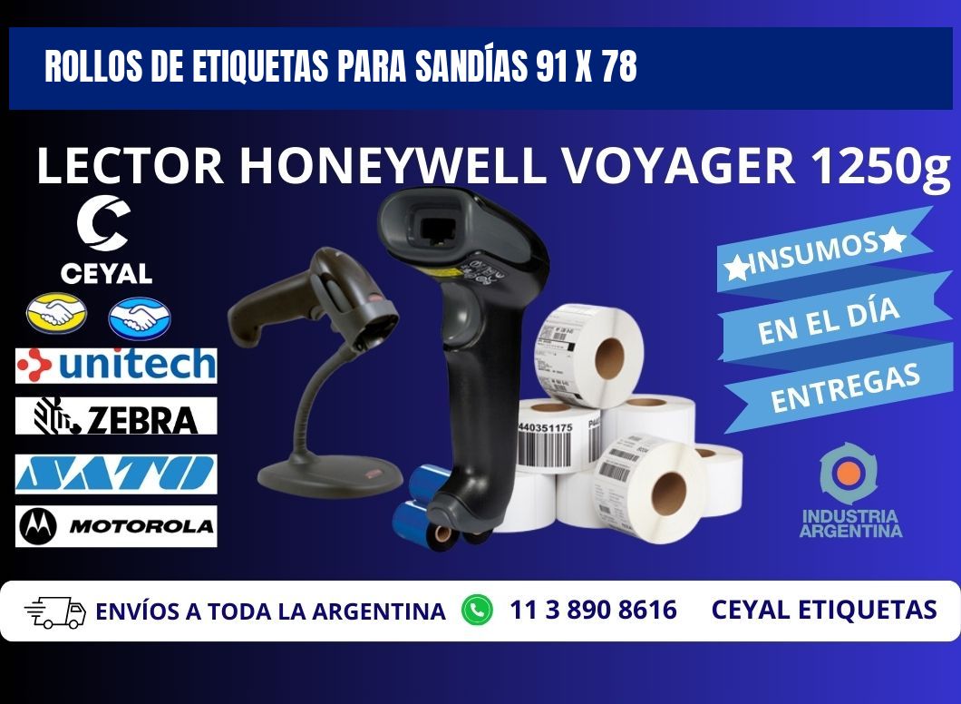 ROLLOS DE ETIQUETAS PARA SANDÍAS 91 x 78